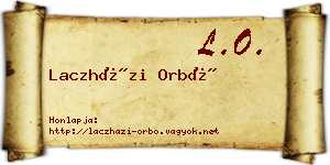 Laczházi Orbó névjegykártya